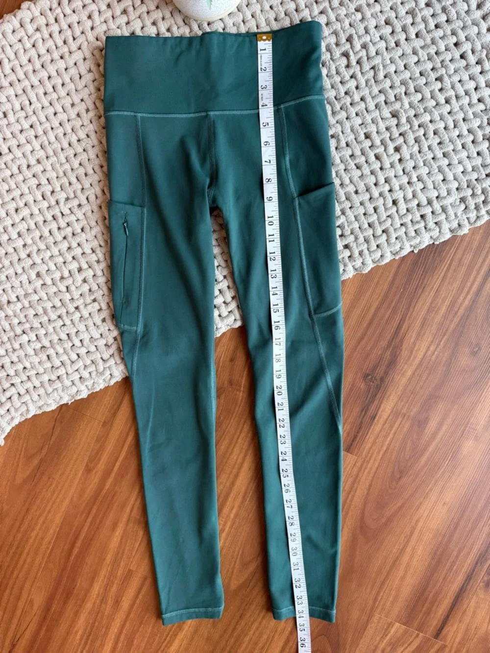 Athleta | Women’s All In Zippered Pocket 7/8 Leggings Teal | Small